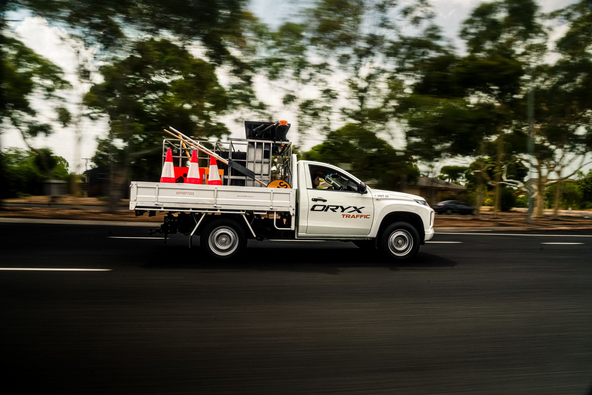 Road permit signage on Victorian road